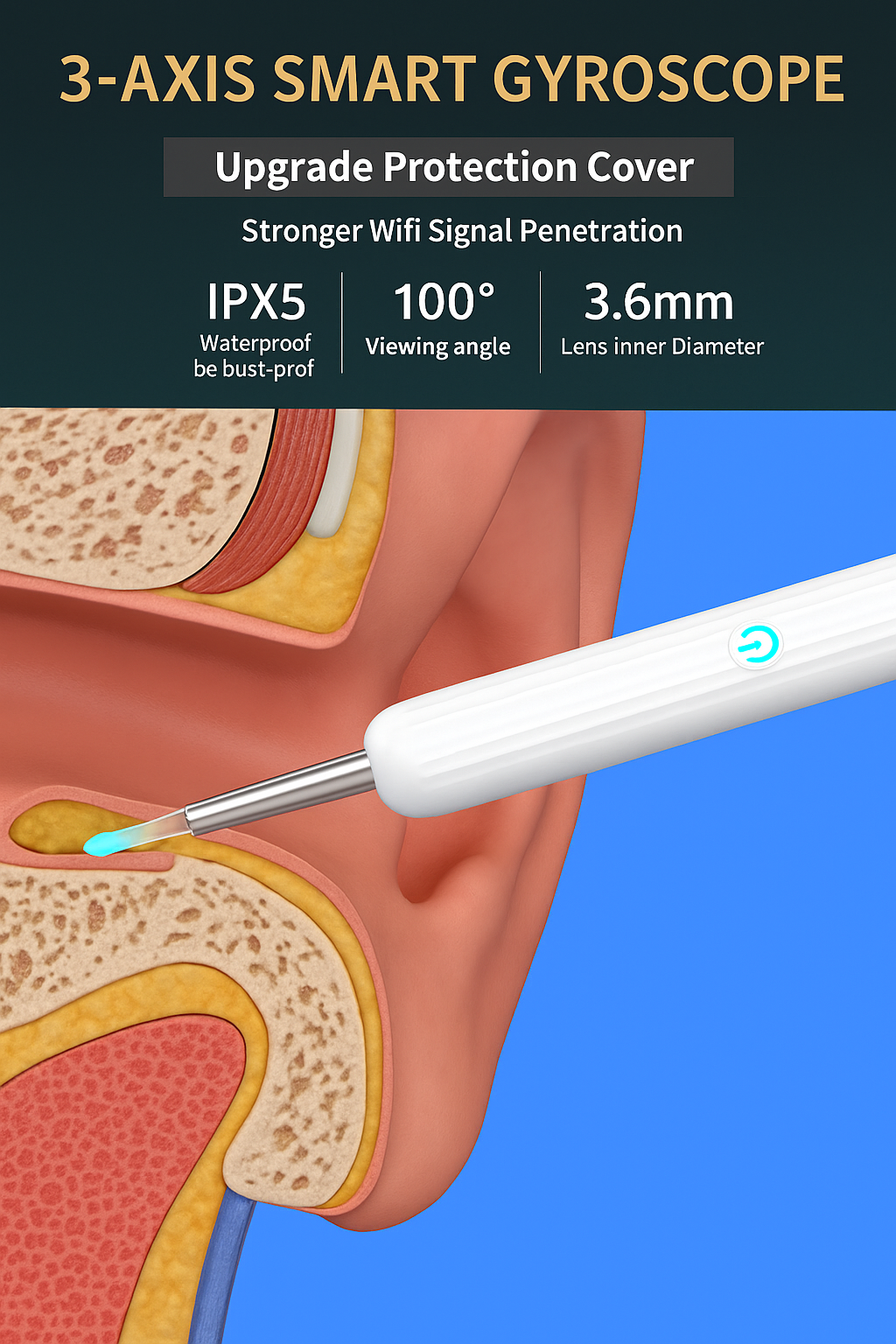 HIGH TECH EARWAX REMOVAL DEVICE